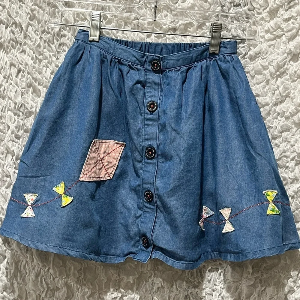 MATILDA JANE, HELLO LOVELY FLY A KITE SKIRT, DENIM BLUE, GIRLS SIZE 8